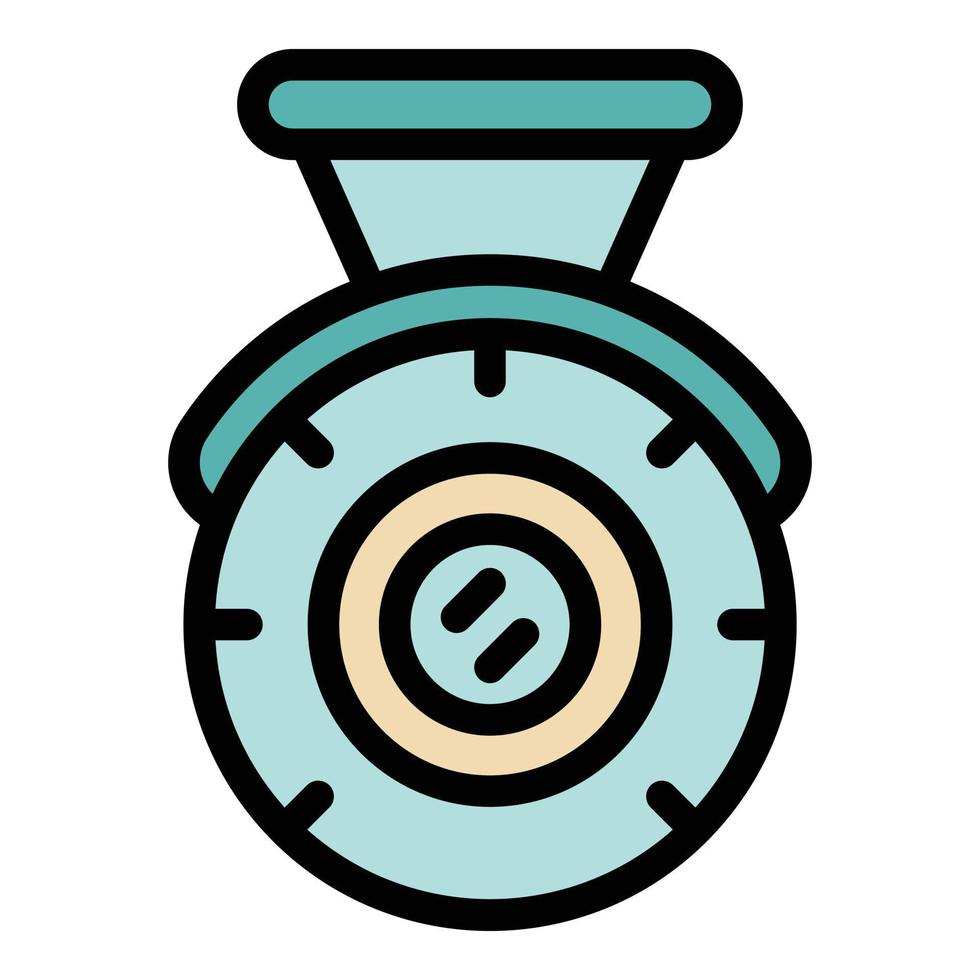 Medal reliability icon color outline vector