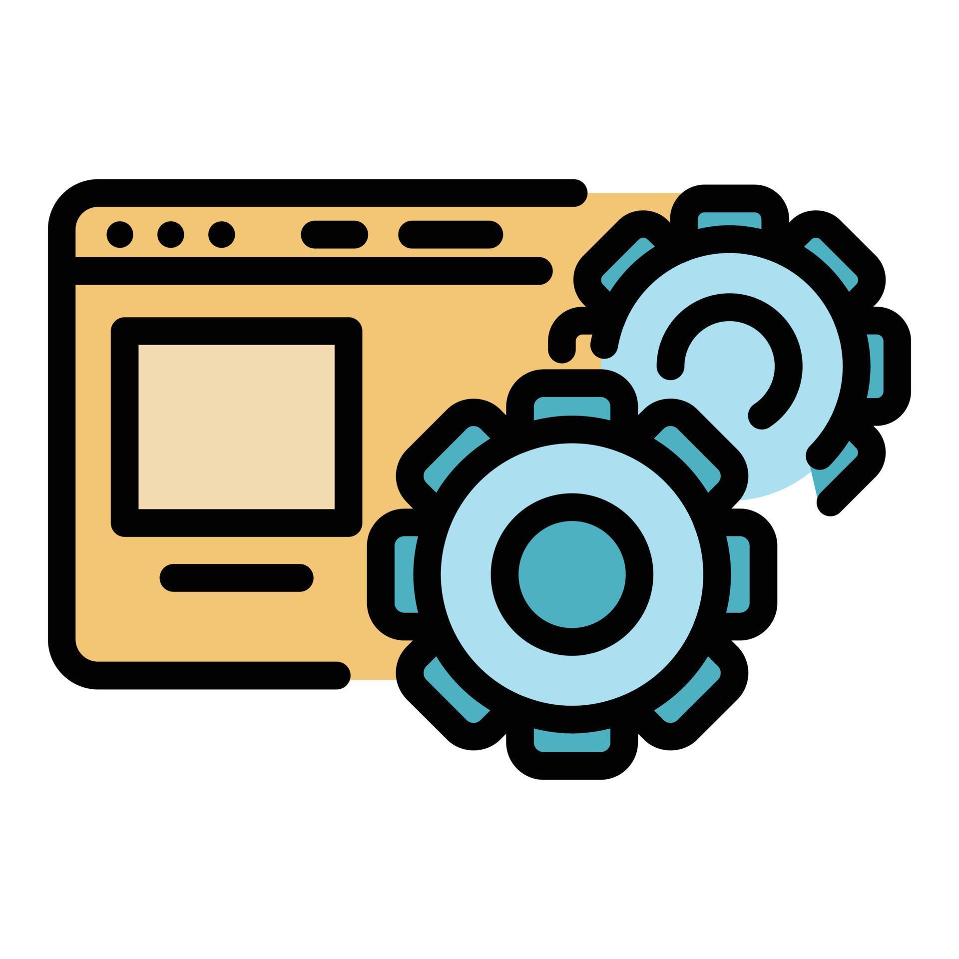 site settings icon color outline vector 15069283 Vector Art at Vecteezy