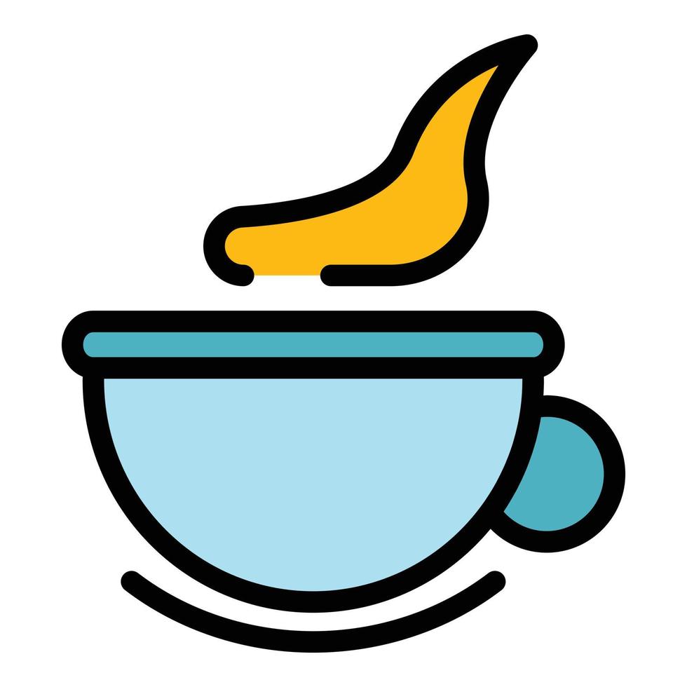 Restaurant mug icon color outline vector