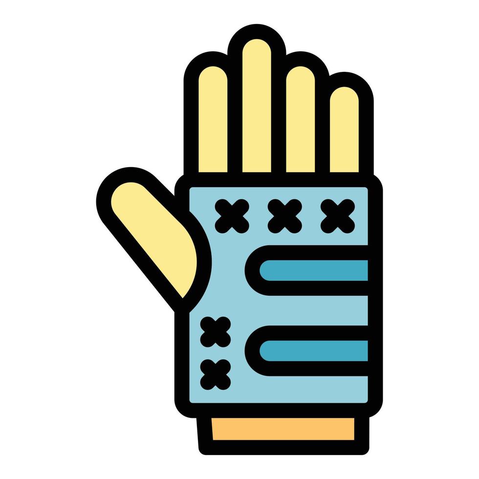 Hand in bandage icon color outline vector