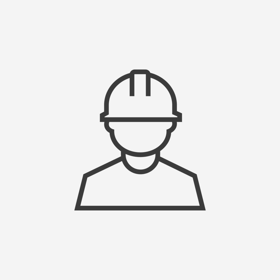 engineer with cogwheel icon vector. worker, man, architect, industry symbol sign vector