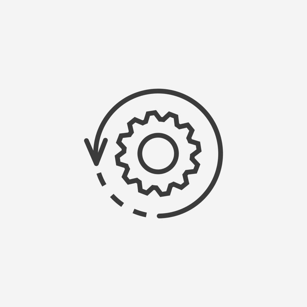 cogwheel icon vector. setting, wheel, cog, gear, mechanical symbol sign vector