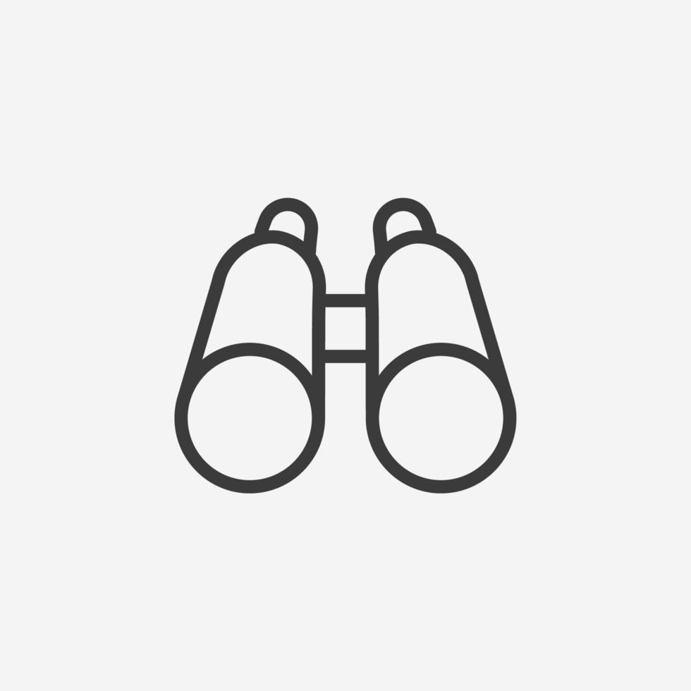 binoculars vector icon. watch, see, optical, view, search, zoom, look icon vector symbol sign