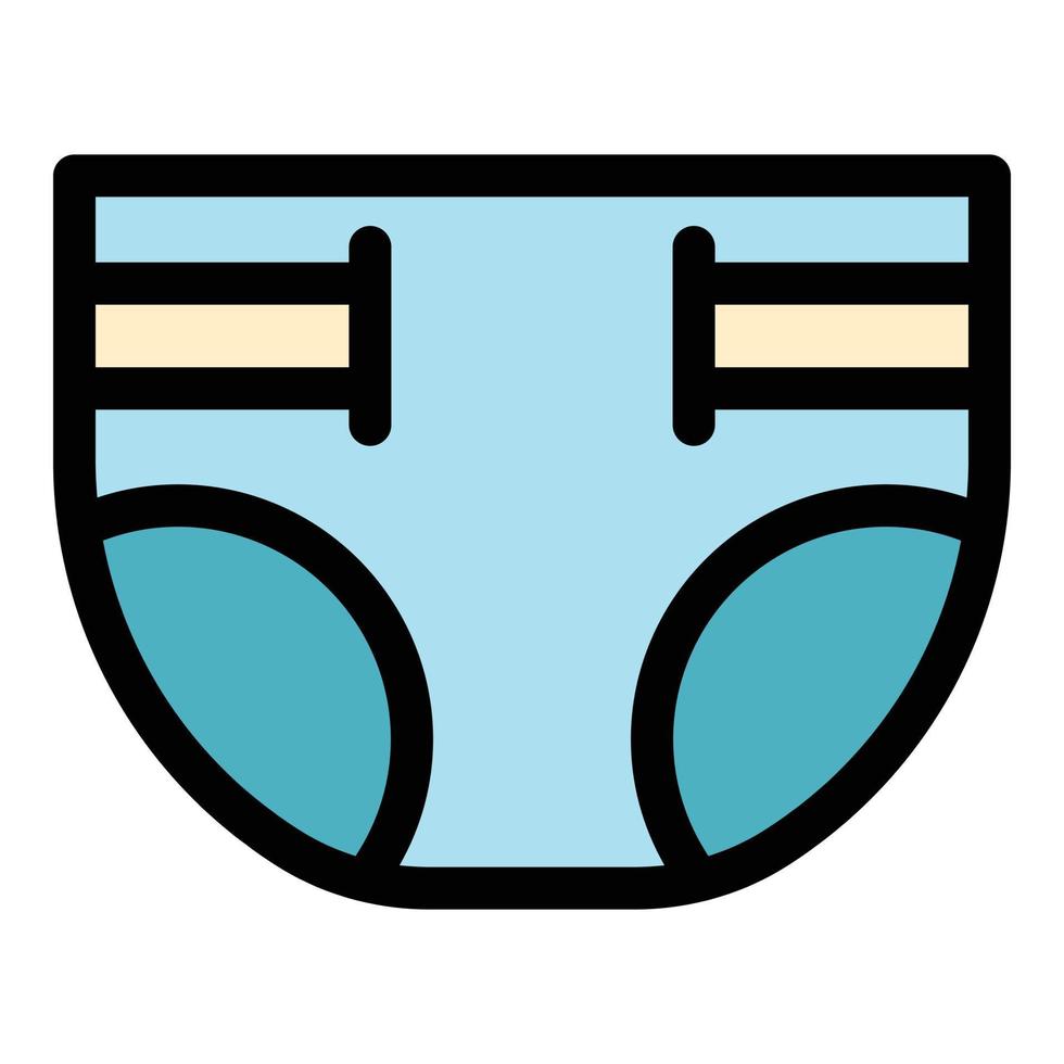 Pampers icon color outline vector