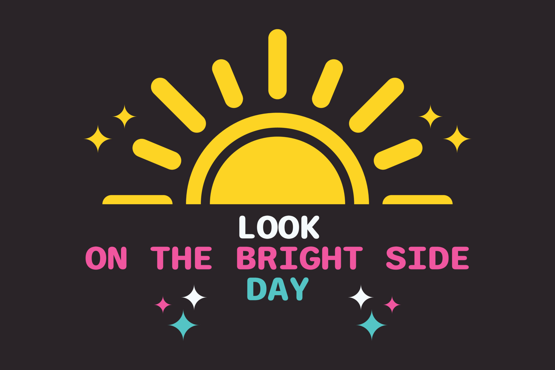 Look On The Bright Side Day background. 15069416 Vector Art at Vecteezy