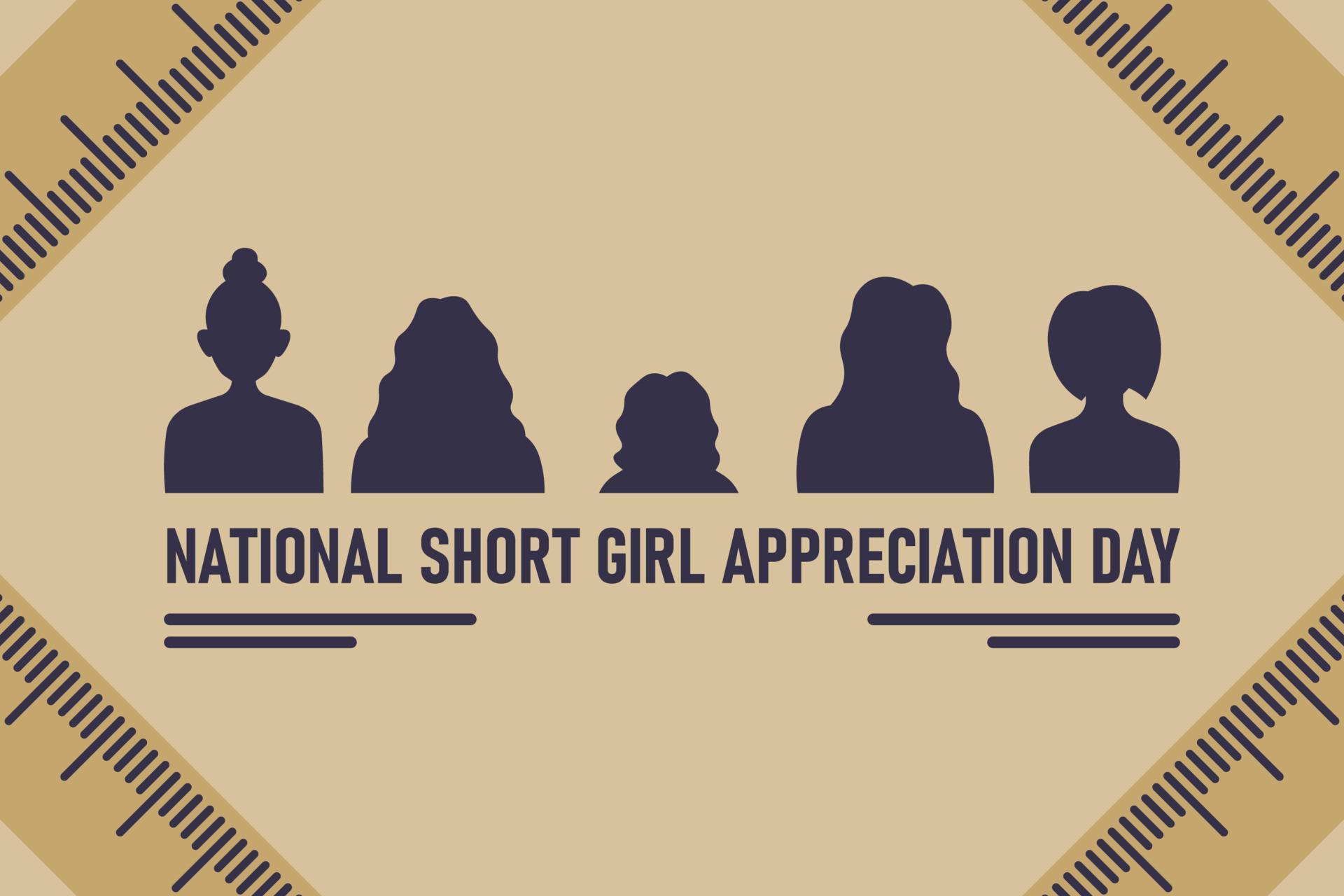 National Short Girl Appreciation Day background. 15069417 Vector Art at