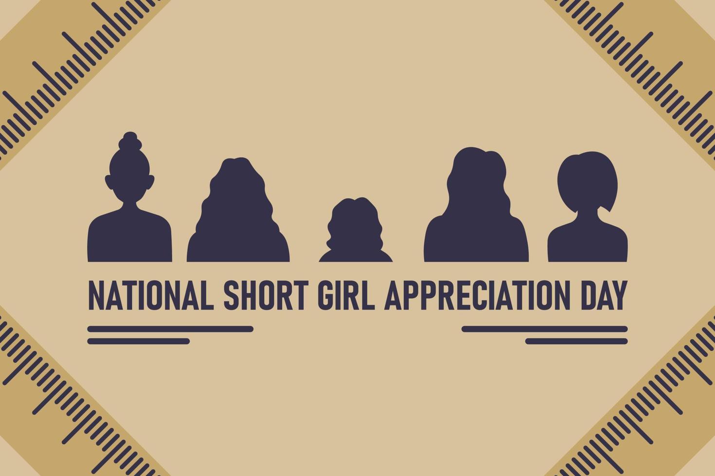 National Short Girl Appreciation Day background. 15069417 Vector Art at