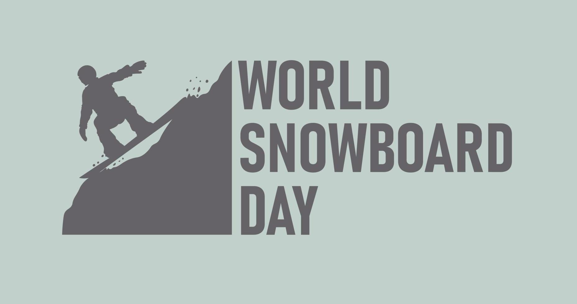 World Snowboard Day background. vector