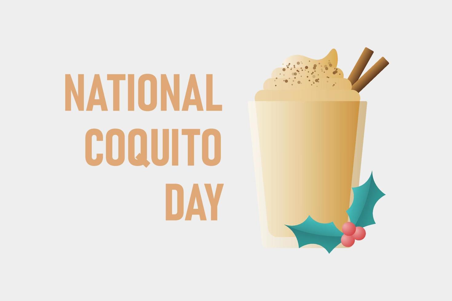 National Coquito Day background. vector