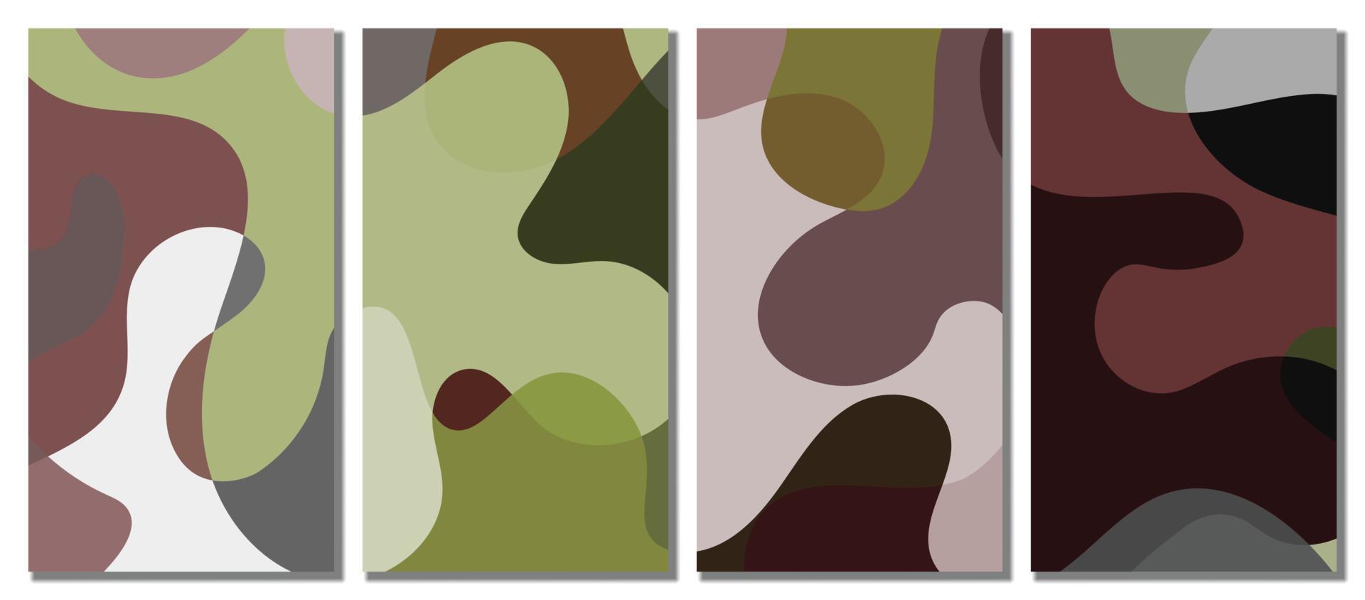 fondo conjunto ondulado abstracto. diseño con color de invierno. vector