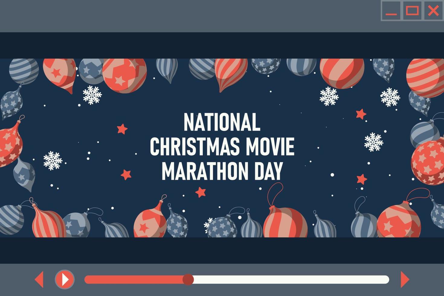 Antecedentes del día nacional del maratón de películas navideñas. vector