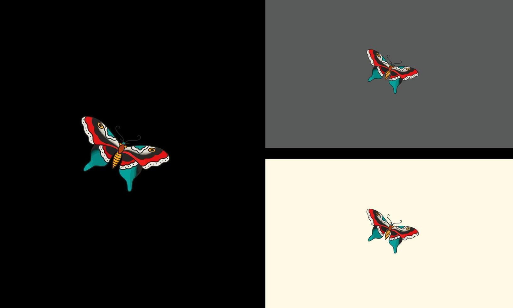 red flying butterfly vector illustration mascot design