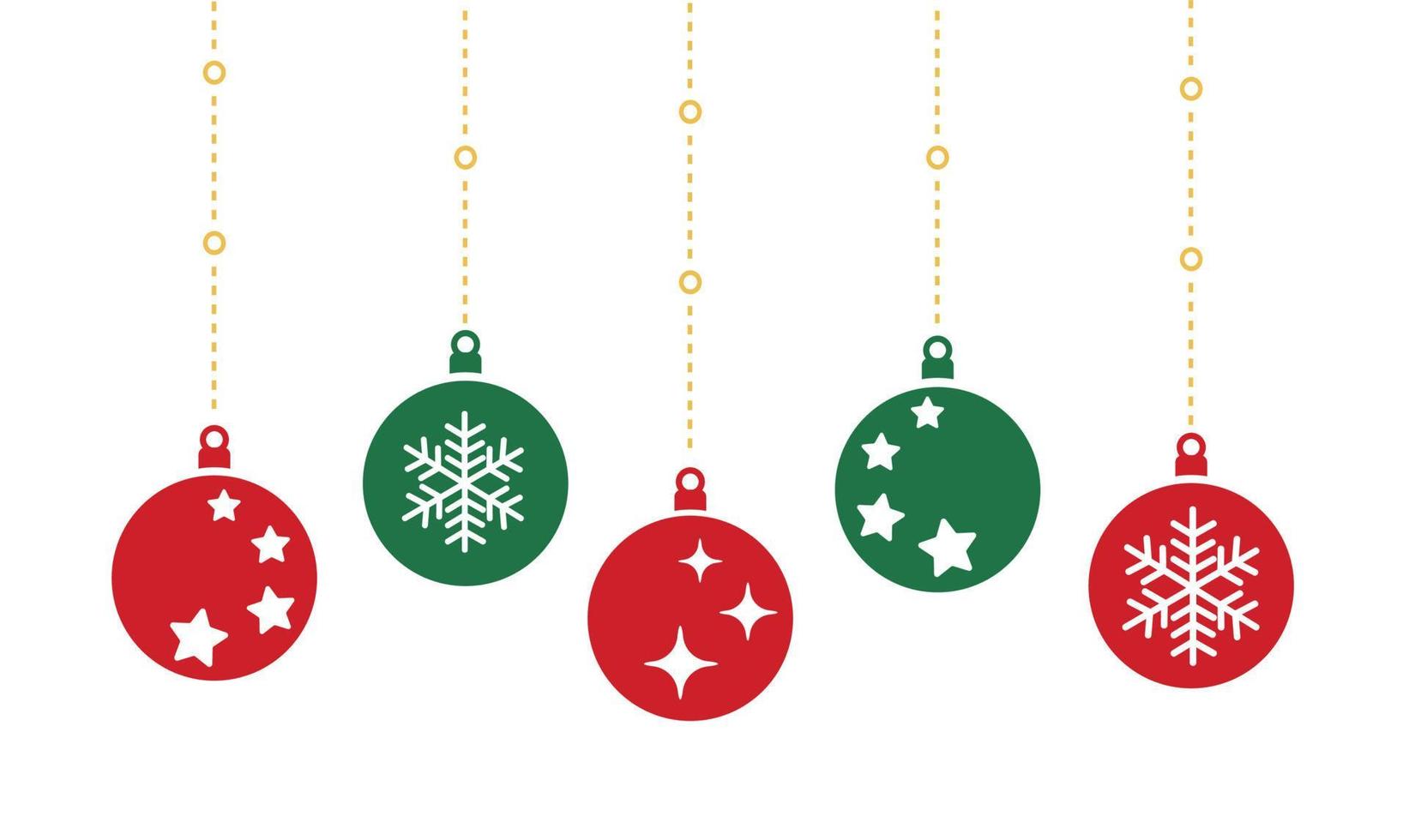 Christmas ornament hanging vector illustration