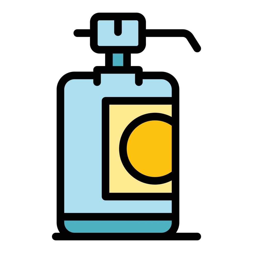 Liquid cleaning solution icon color outline vector