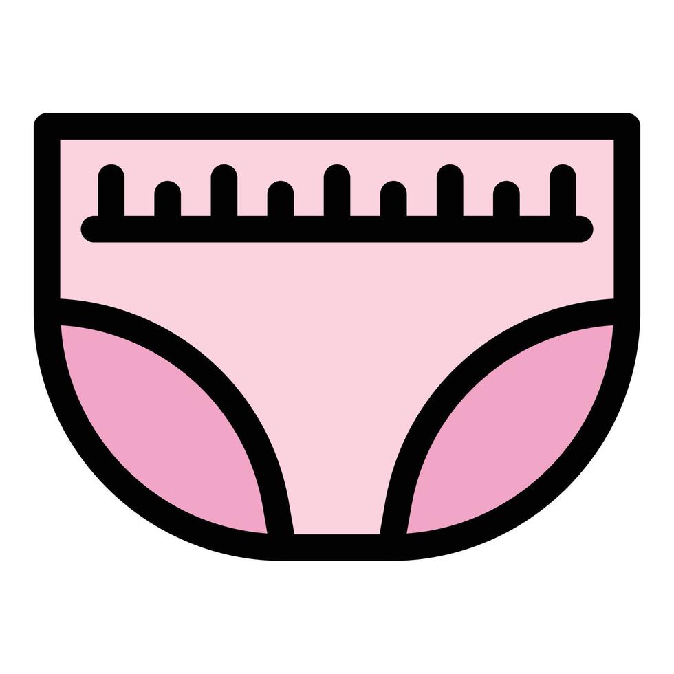Night diaper icon color outline vector
