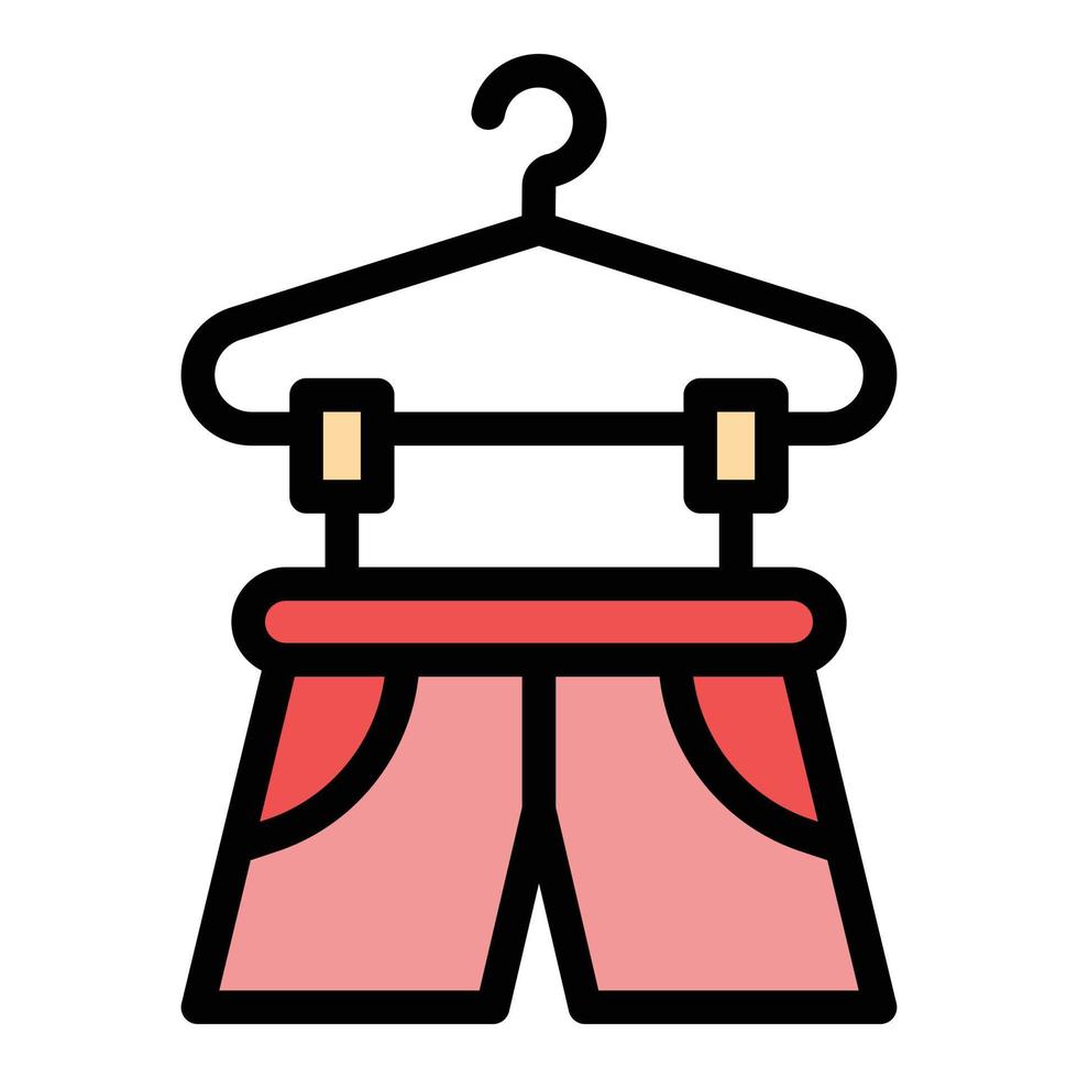 vector de contorno de color de icono de pantalones de secado