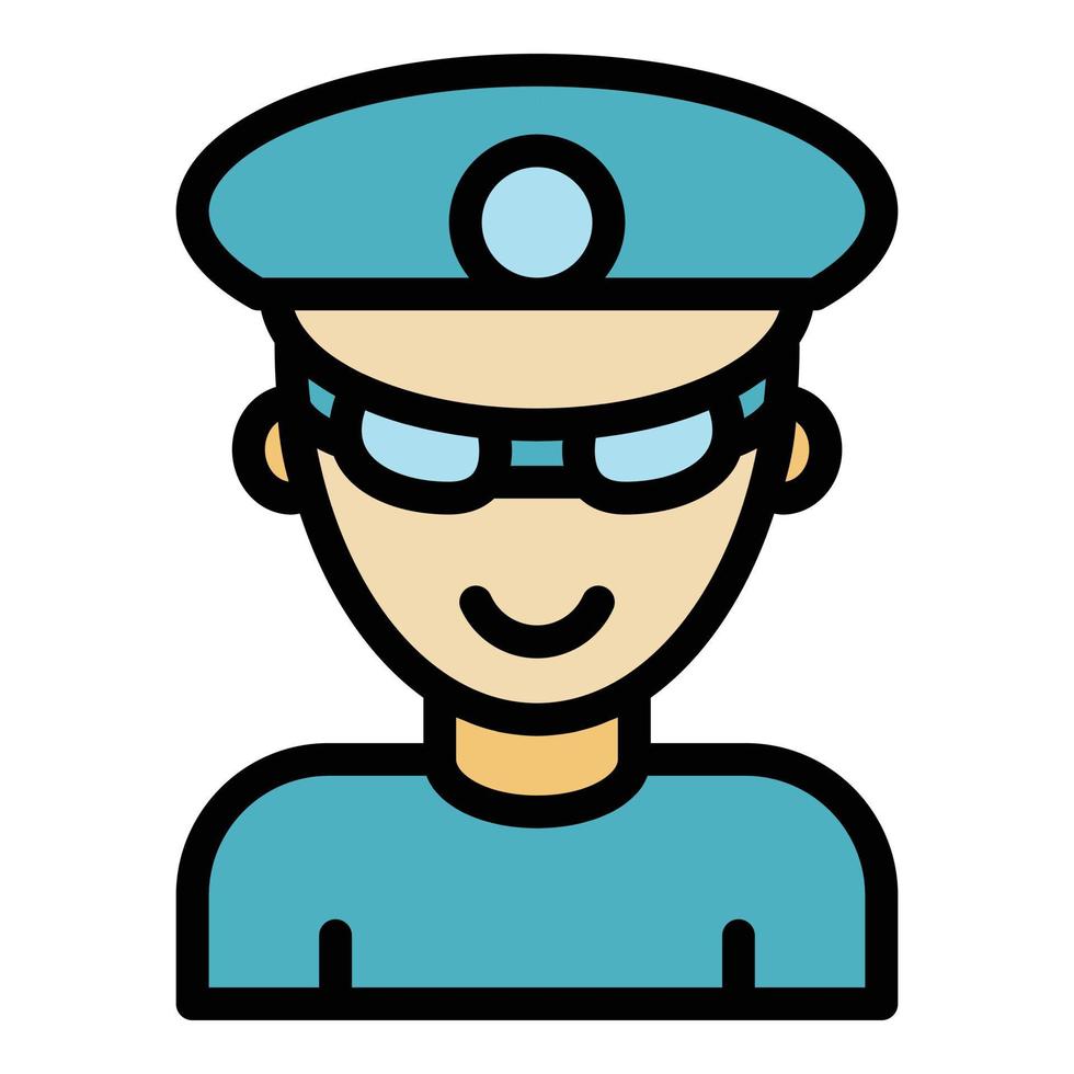 Driving school instructor icon color outline vector