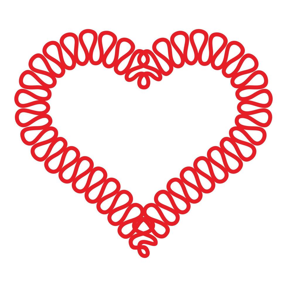 Heart symbol icon, simple style vector