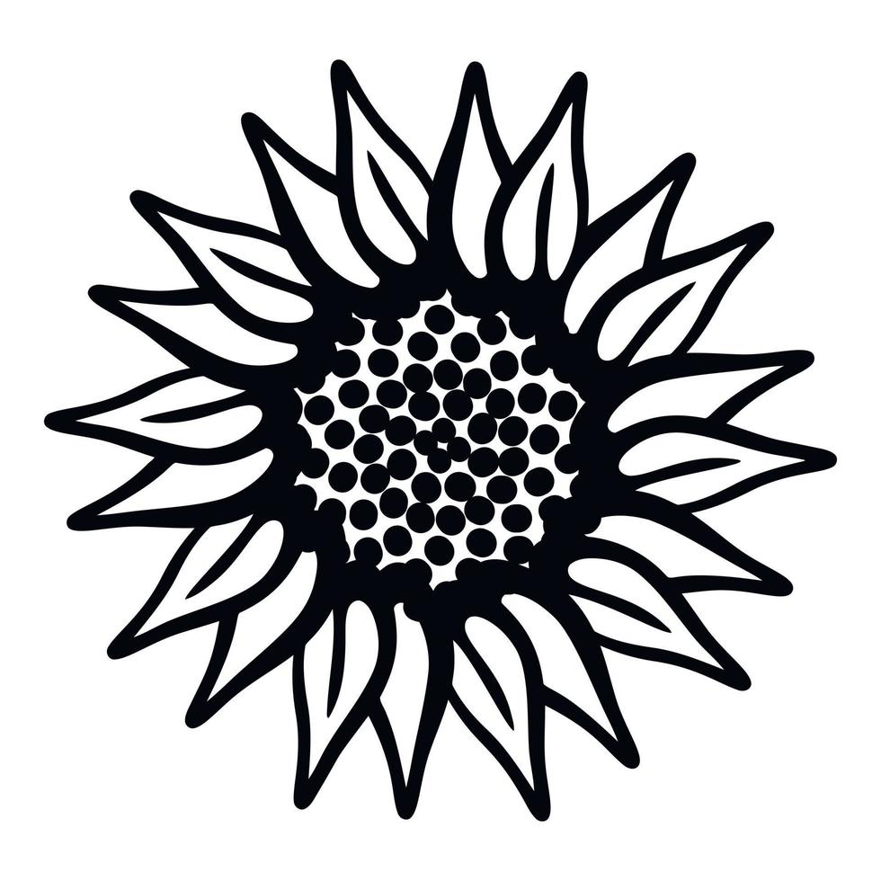 Sign flower icon, simple style vector