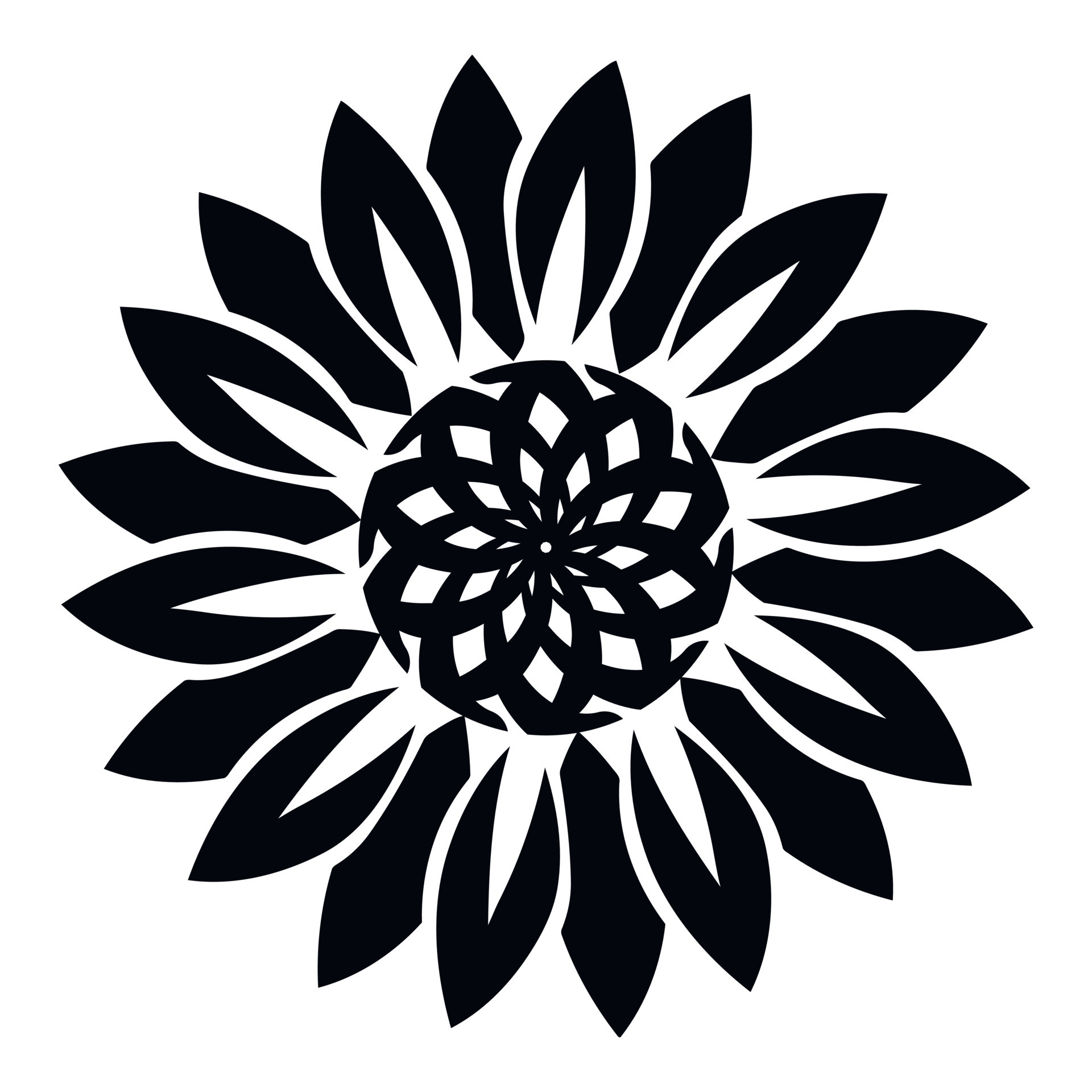 Flower shape icon, simple style 15069835 Vector Art at Vecteezy