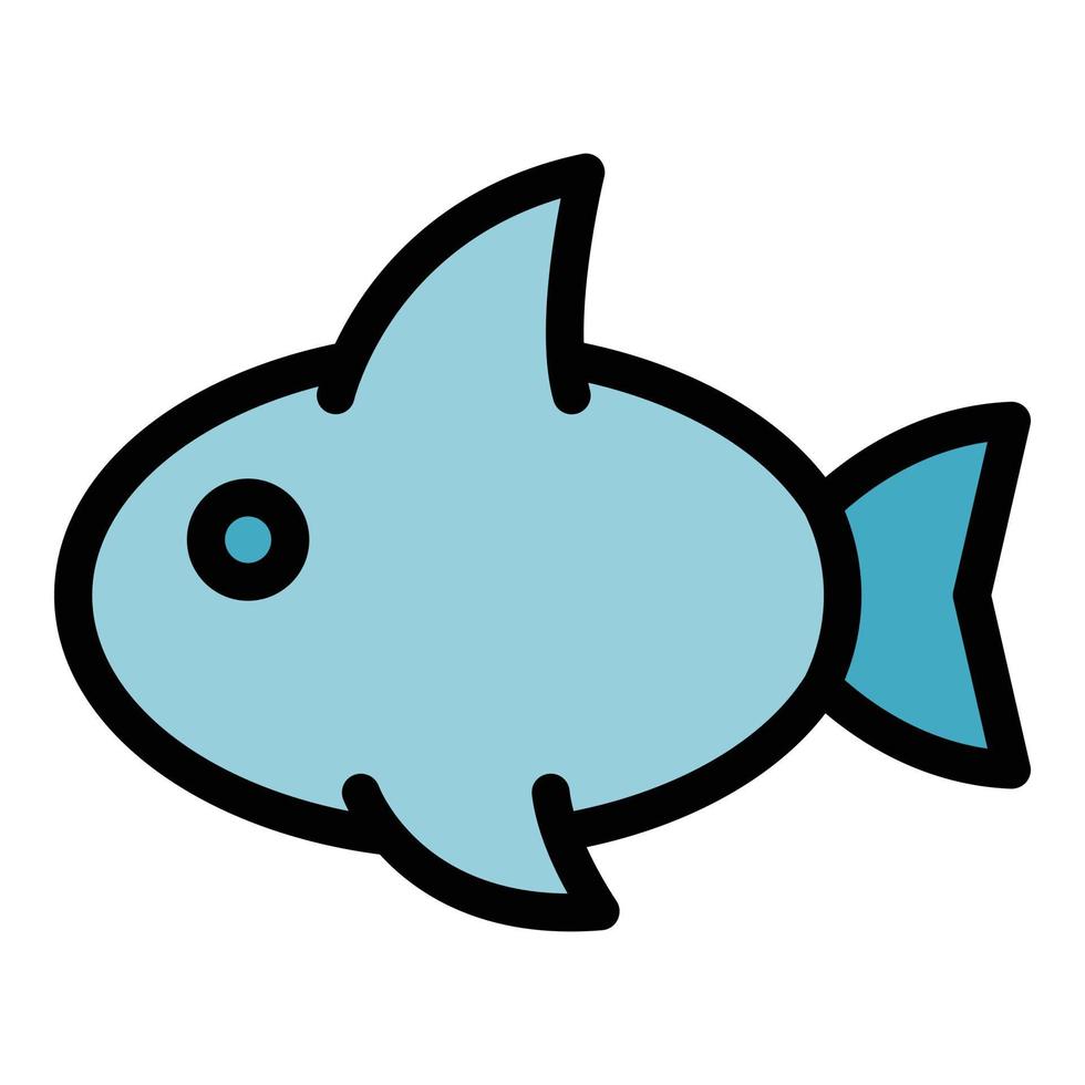 Shark toy icon color outline vector