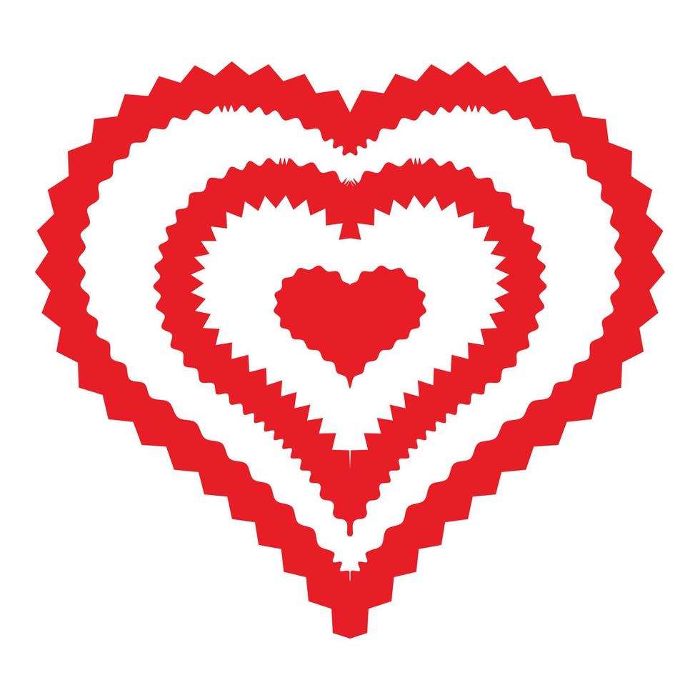 Abstract heart icon, simple style vector