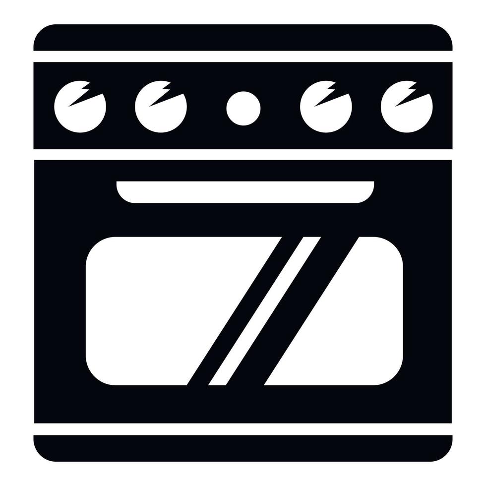 Electric stove icon, simple style vector