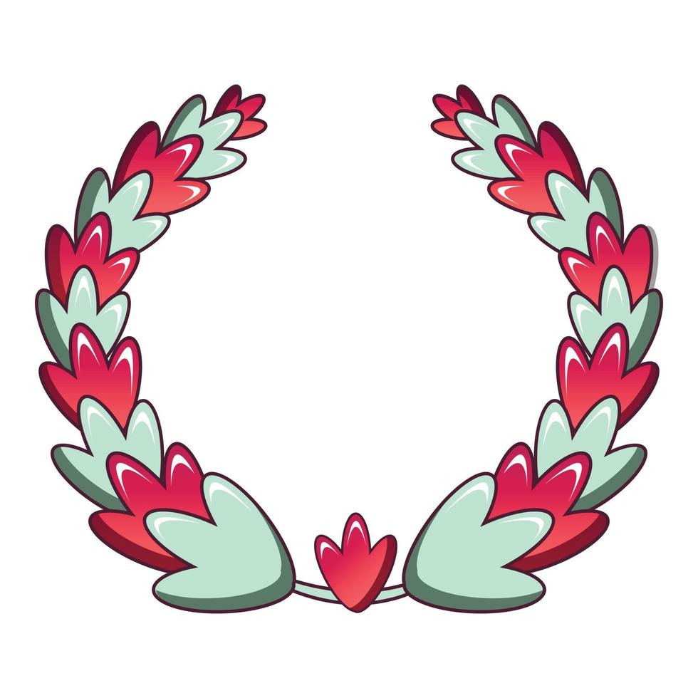 Wreath icon, cartoon style vector