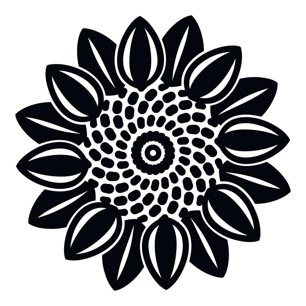 icono de flor abstracta, estilo simple vector