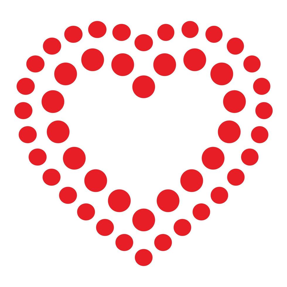 Points heart icon, simple style vector