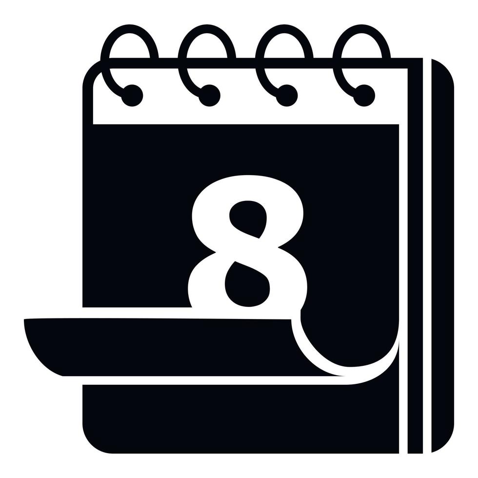 Calendar icon, simple style vector