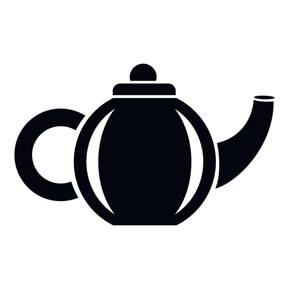 Teapot for drink icon, simple style vector