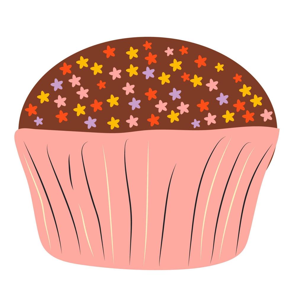 Traditional brazilian sweets brigadeiros. Chocolate balls decoration. Vector. All elements are isolated vector