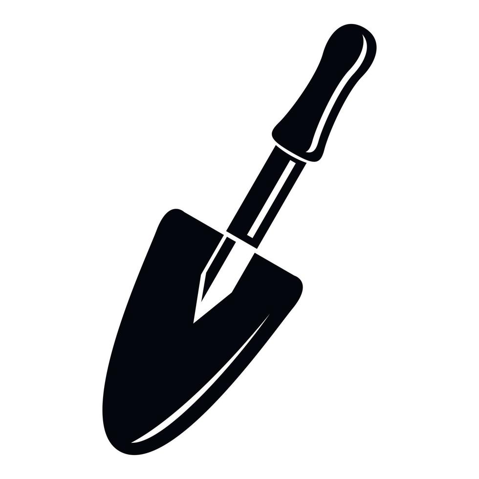 Soil spade icon, simple style vector