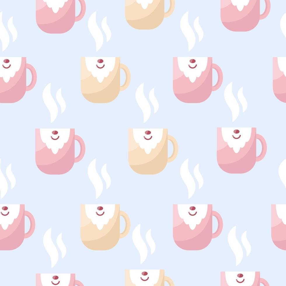 seamless pattern with cups vector