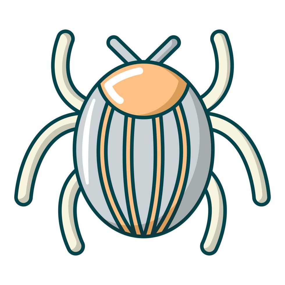 Garden beetle bug icon, cartoon style vector