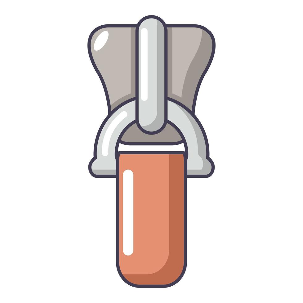 Bag zip icon, cartoon style vector