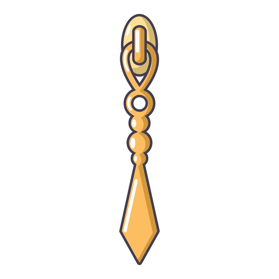 Little zip icon, cartoon style vector