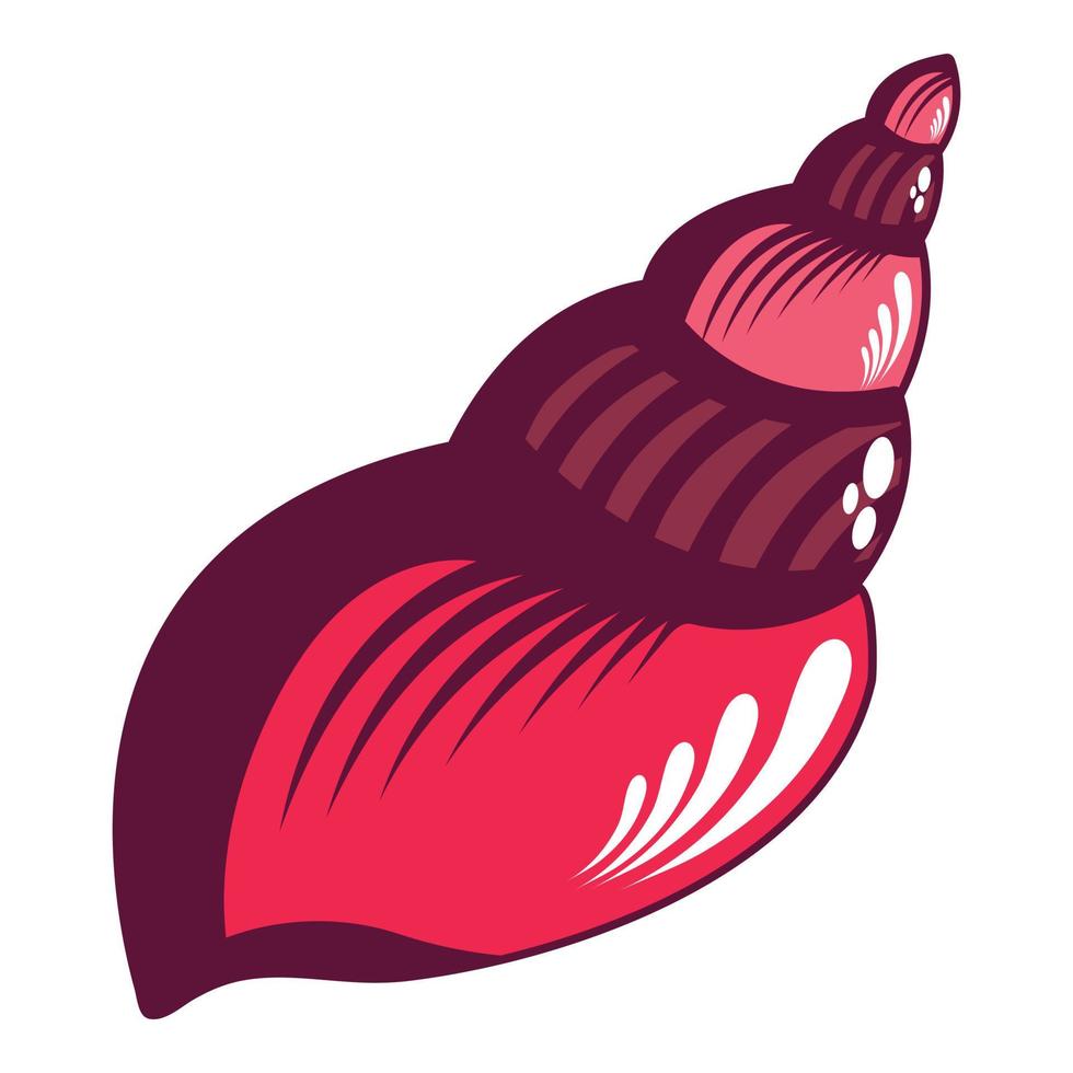 Wild shell icon, cartoon style vector