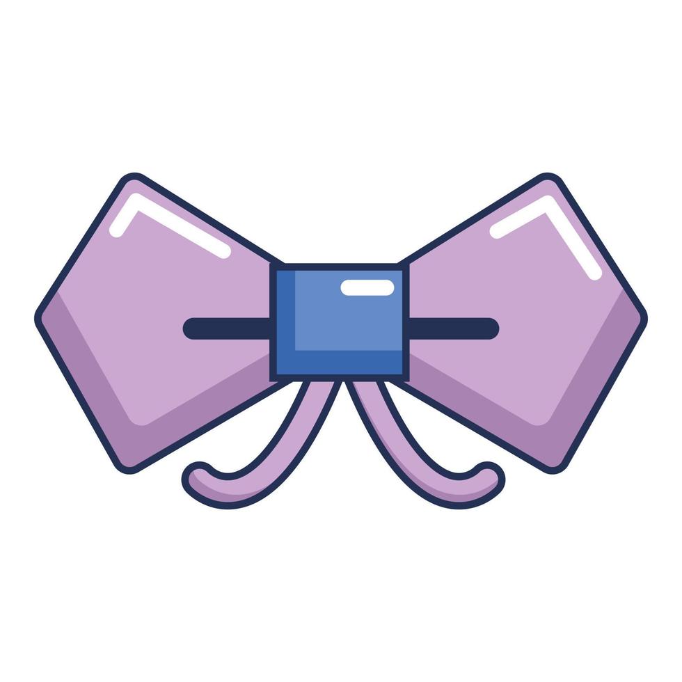 Bow tie hipster icon, cartoon style vector