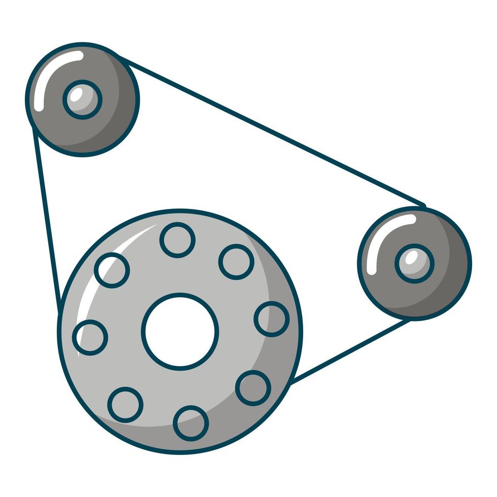 Strap timing belt icon, cartoon style vector