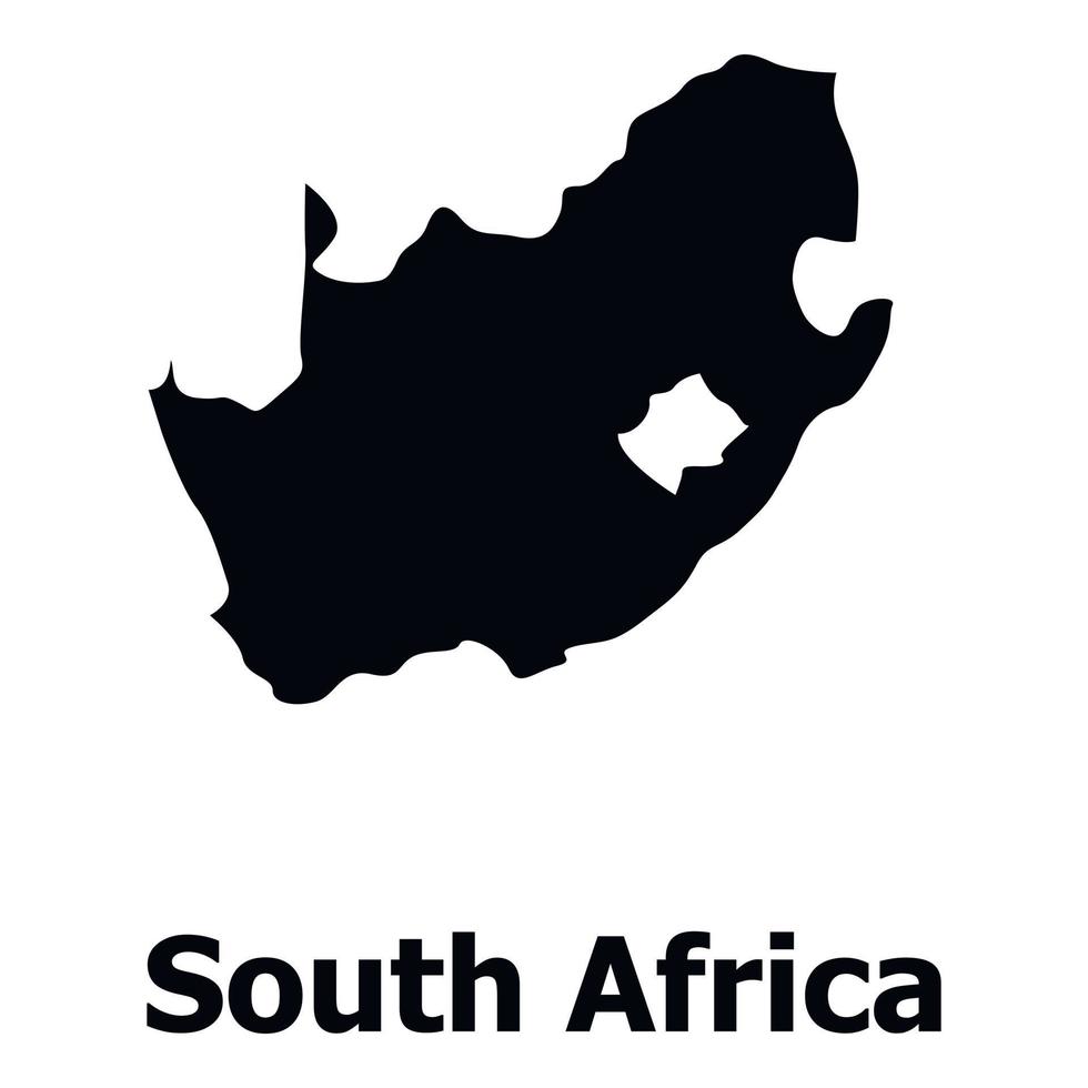 South africa map icon, simple style vector