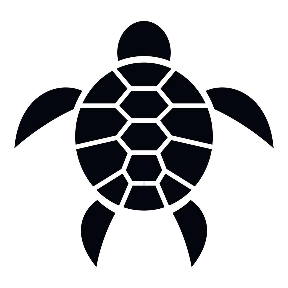 Reptile turtle icon, simple style vector