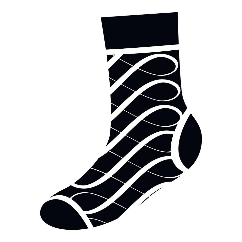 Original sock icon, simple style vector