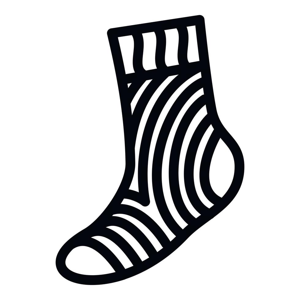 icono de calcetín de viaje, estilo simple vector