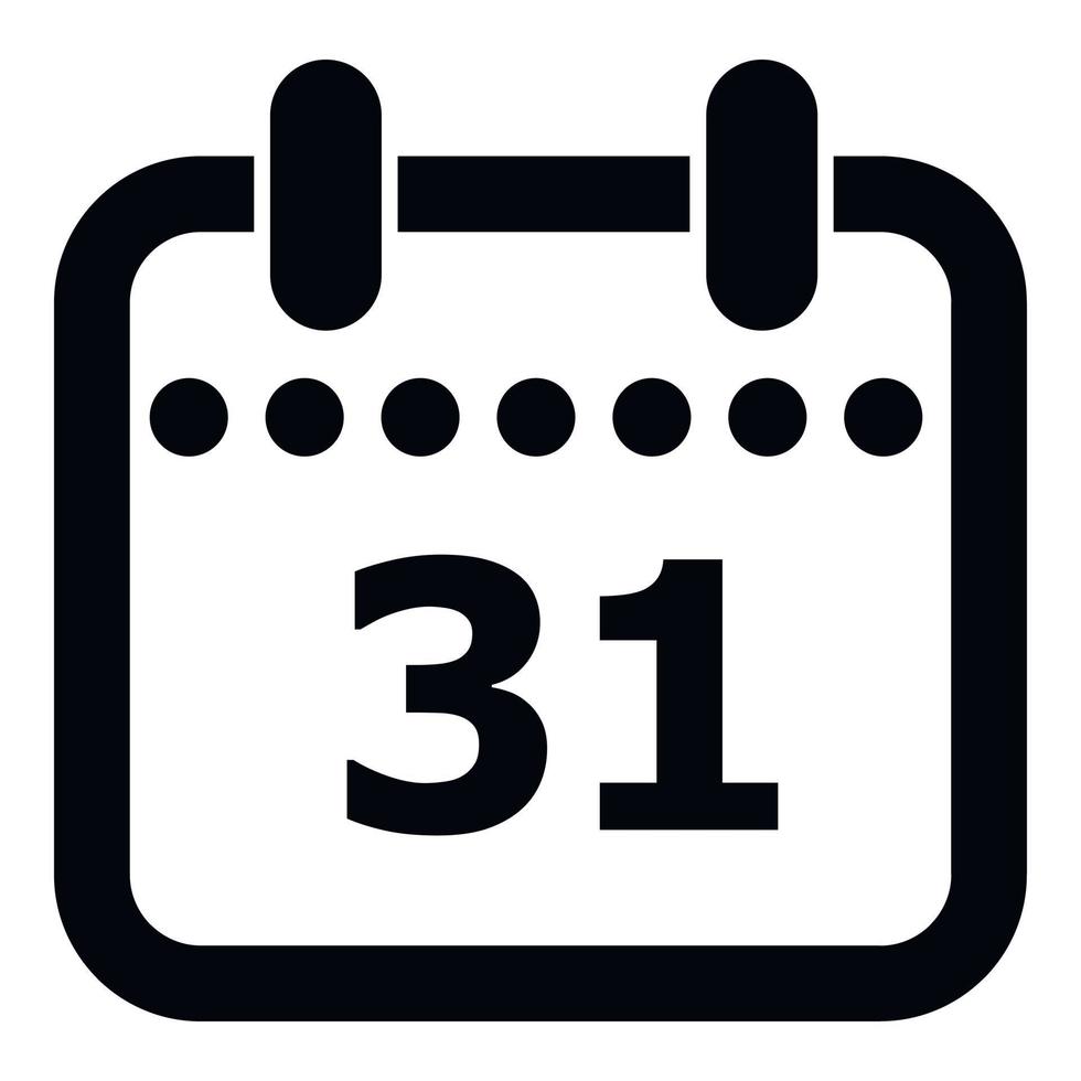 Modern calendar icon, simple style vector