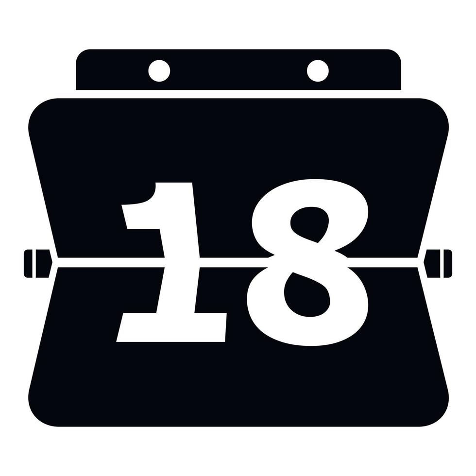 Sheet calendar icon, simple style vector