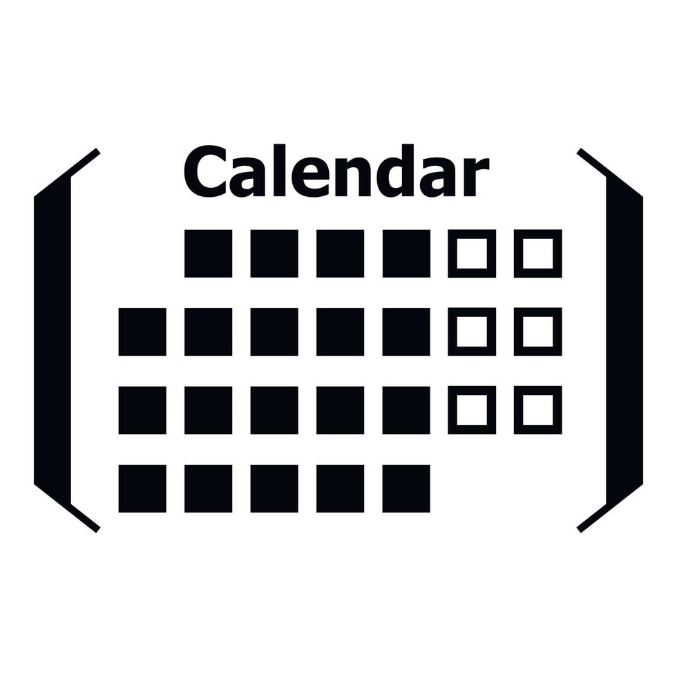 Information calendar icon, simple style vector