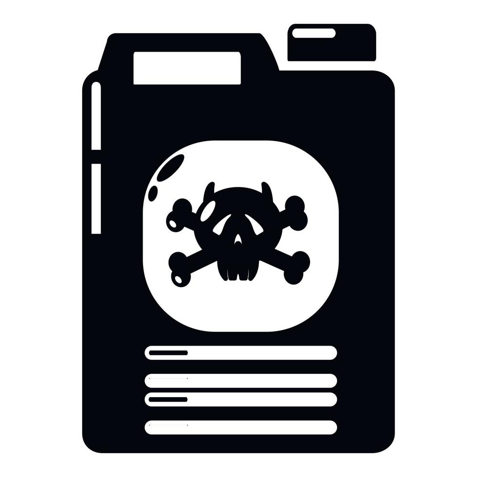 Canister icon, simple style vector