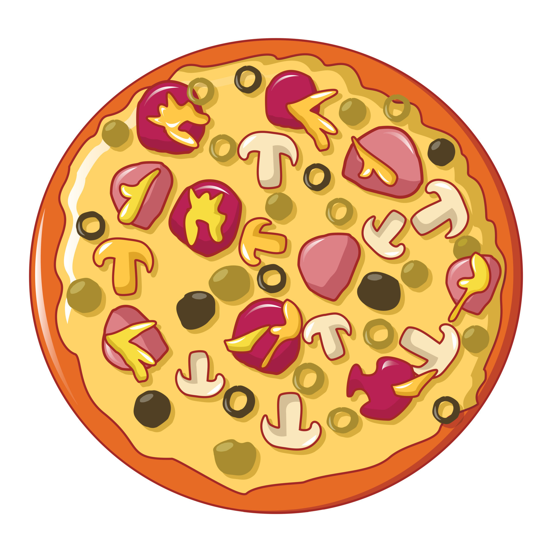Italian pizza icon, cartoon style 15070295 Vector Art at Vecteezy